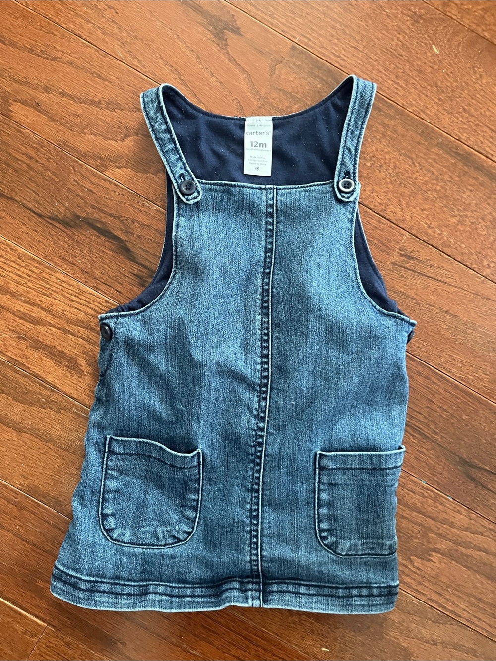 Carter's Girls Denim Overall Dress - Blue Wash